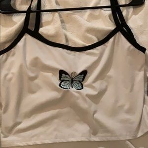 cropped tank top from shein, never worn, too big